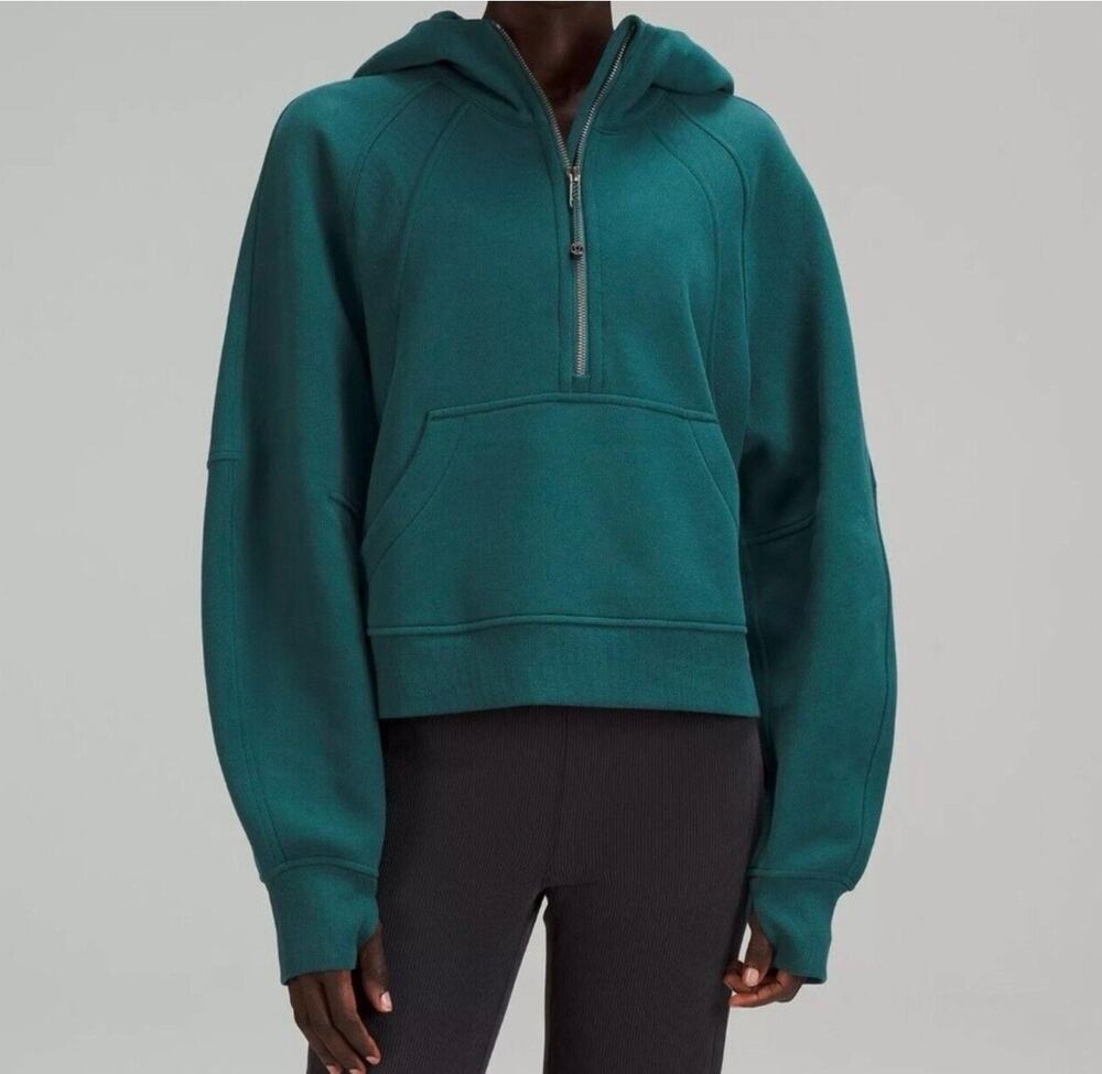 LULULEMON NWT Oversized Scuba Half Zip Hoodie in Storm Teal Size XL/XXL